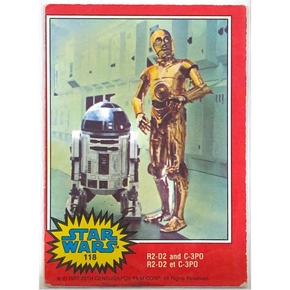  1977 20th Century Fox Star Wars R2-D2 and C-3PO Puzzle Back #118  Local Legends Cards & Collectibles