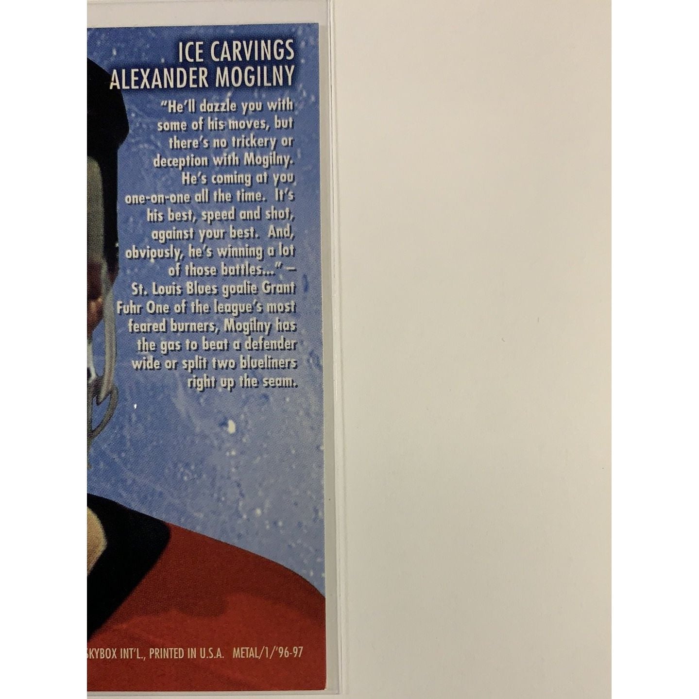  1996-97 Fleer Skybox Metal Universe Alexander Mogilny Ice Carvings  Local Legends Cards & Collectibles