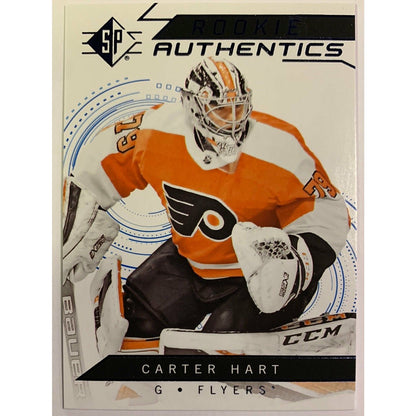  2018-19 SP Carter Hart Rookie Authentics Blue Parallel  Local Legends Cards & Collectibles