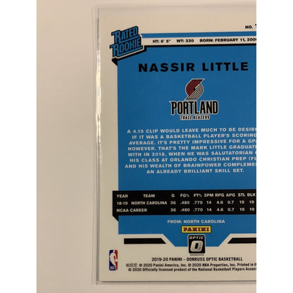  2019-20 Donruss Optic Nassir Little Rated Rookie  Local Legends Cards & Collectibles