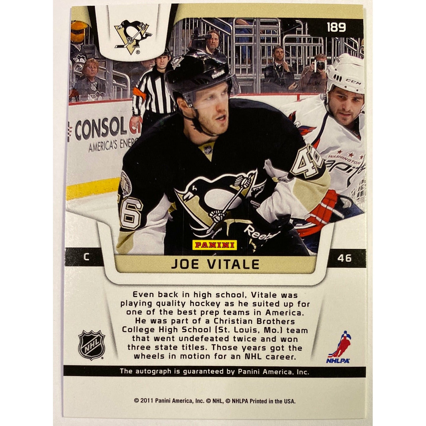 2011-12 Panini Certified Joe Vitale Freshman Signatures