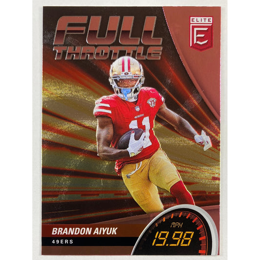 2022 Donruss Elite Brandon Aiyuk Full Throttle