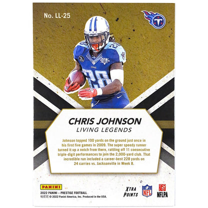 2022 Prestige Chris Johnson Xtra Points Living Legends Foil /299