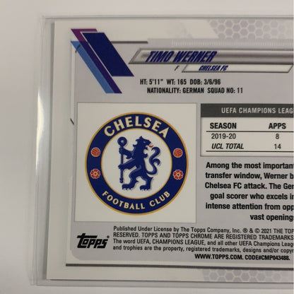  2021 Topps Chrome UEFA Champions League Timo Werner Base #25  Local Legends Cards & Collectibles