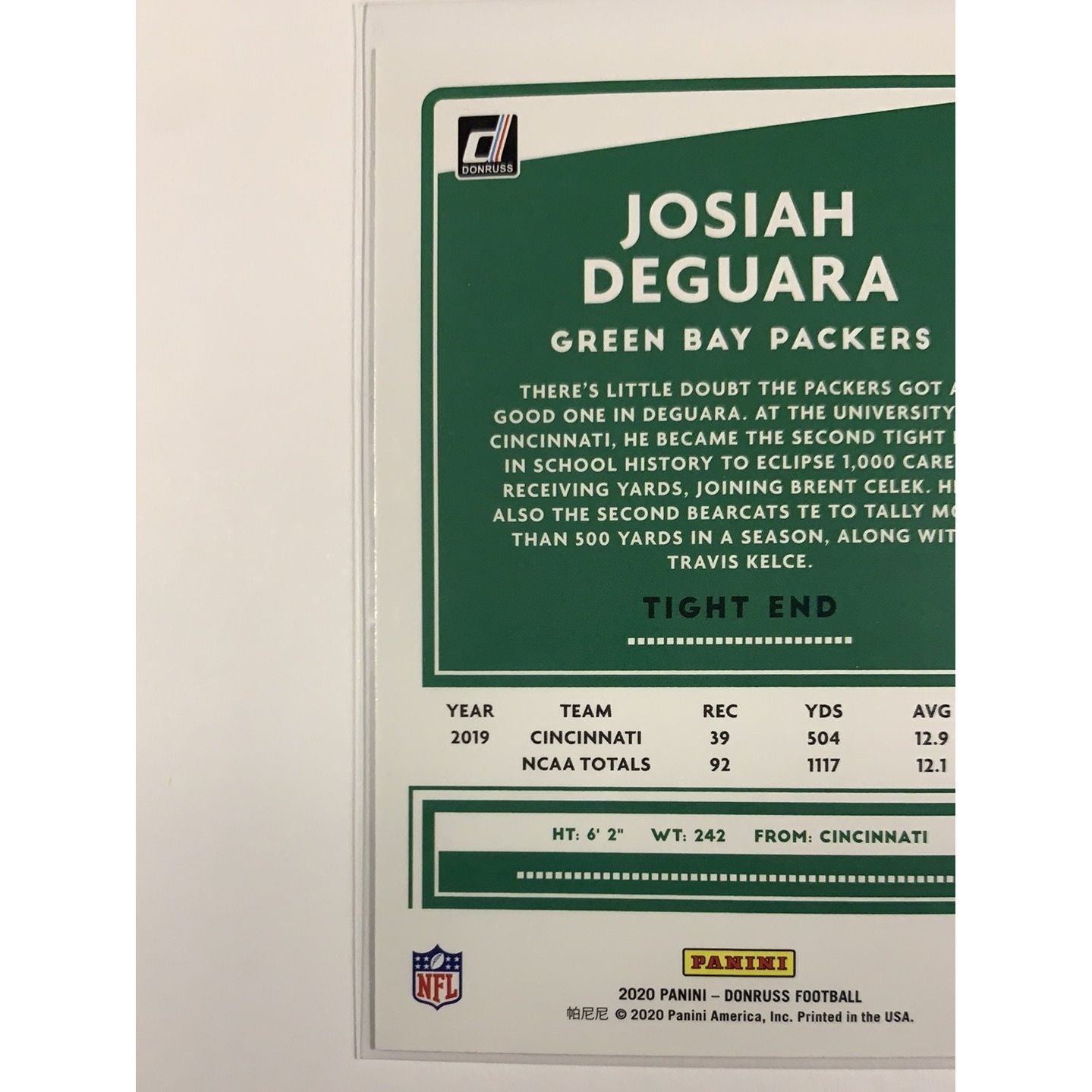  2020 Donruss Josiah Deguara RC  Local Legends Cards & Collectibles