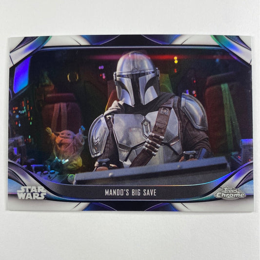 Topps Chrome The Mandalorian Mando’s Big Save Refractor