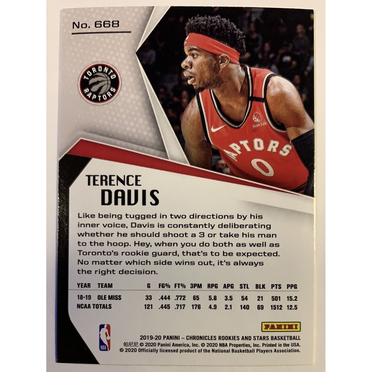  2019-20 Chronicles Terence Davis Rookies and Stars  Local Legends Cards & Collectibles