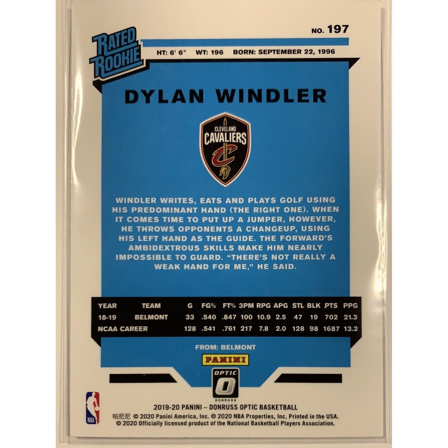  2019-20 Donruss Optic Dylan Windler Rated Rookie  Local Legends Cards & Collectibles