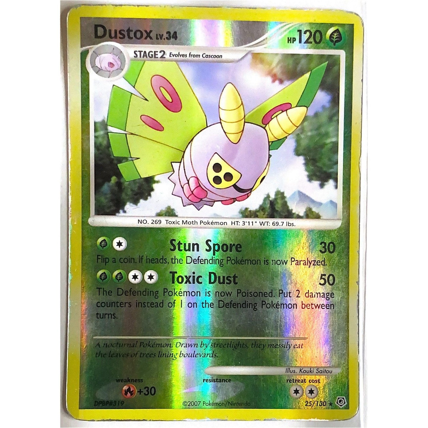  Diamond & Pearl Dustox Rare Reverse Holo 25/130 *PLAYED  Local Legends Cards & Collectibles