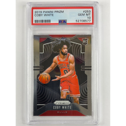 2019-20 Panini Prizm Coby White RC PSA 10 GEM MINT