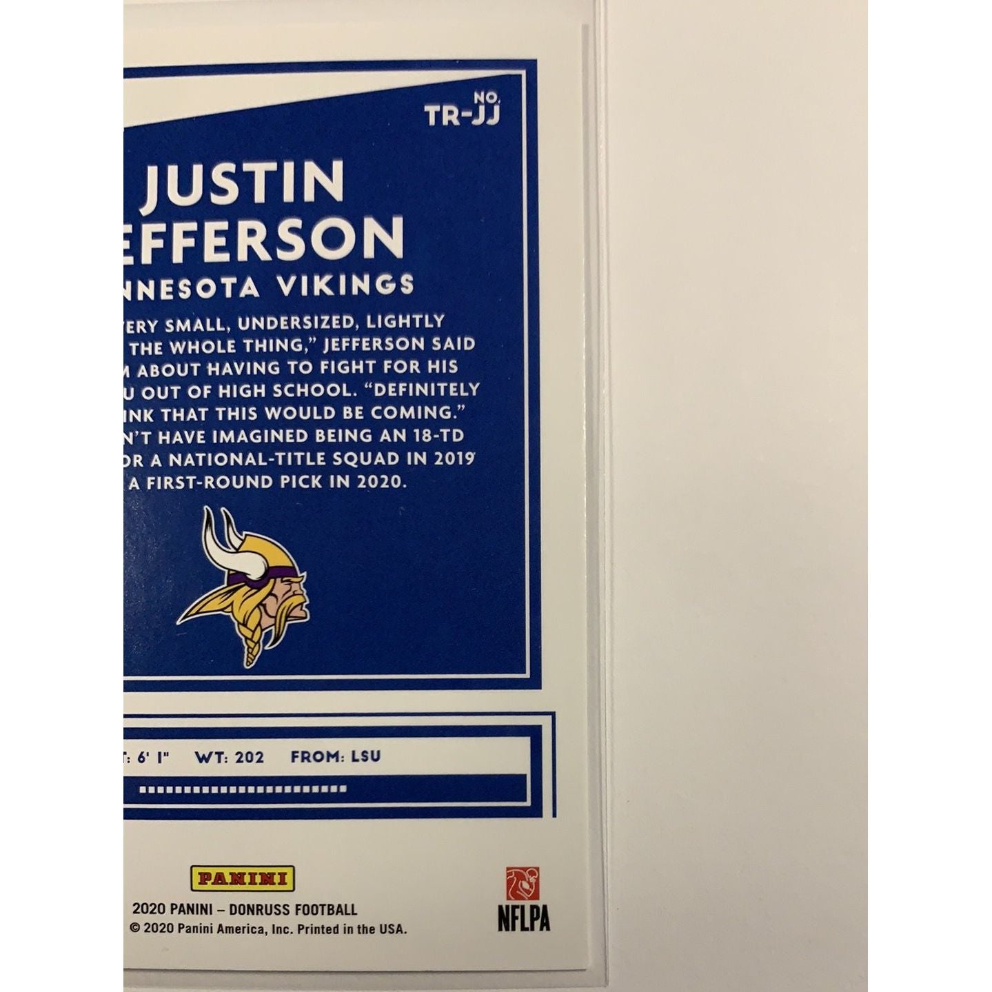  2020 Donruss Justin Jefferson The Rookies  Local Legends Cards & Collectibles