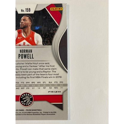 2019-20 Panini Prizm Norman Powell Yellow Red Green Blue Prizm