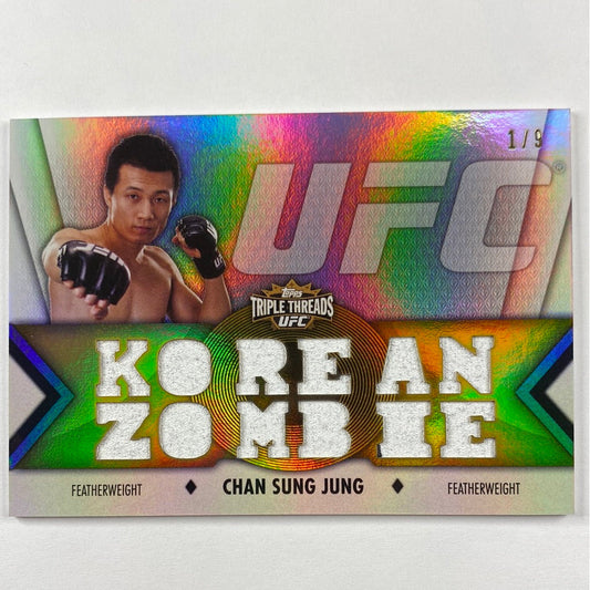 2013 Topps Knockout Chan Sung Jung “Korean Zombie” Triple Threads Refractor 1/9