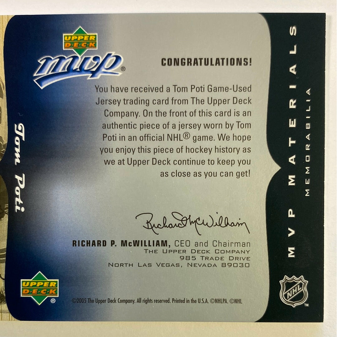 2005-06 MVP Tom Poti MVP Materials