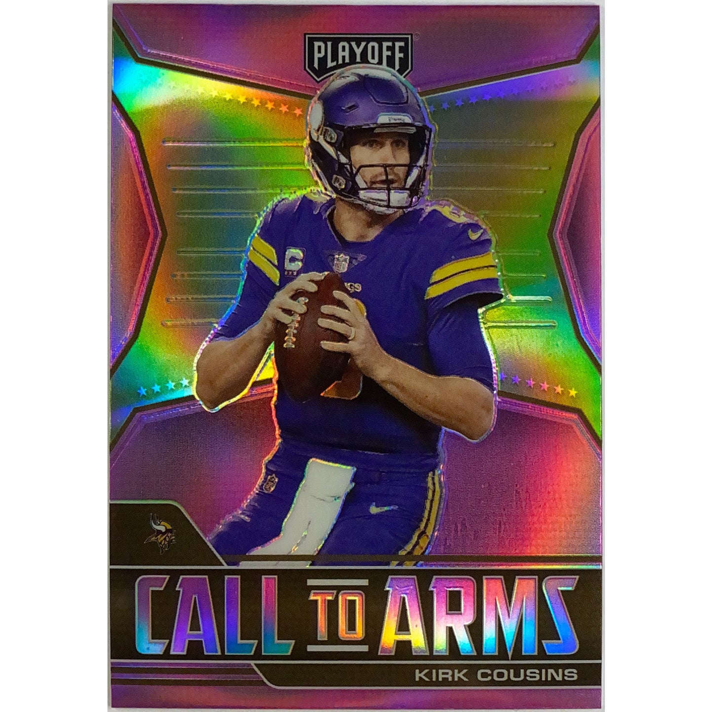 2021 Playoff Kirk Cousins Pink Holo Call to Arms