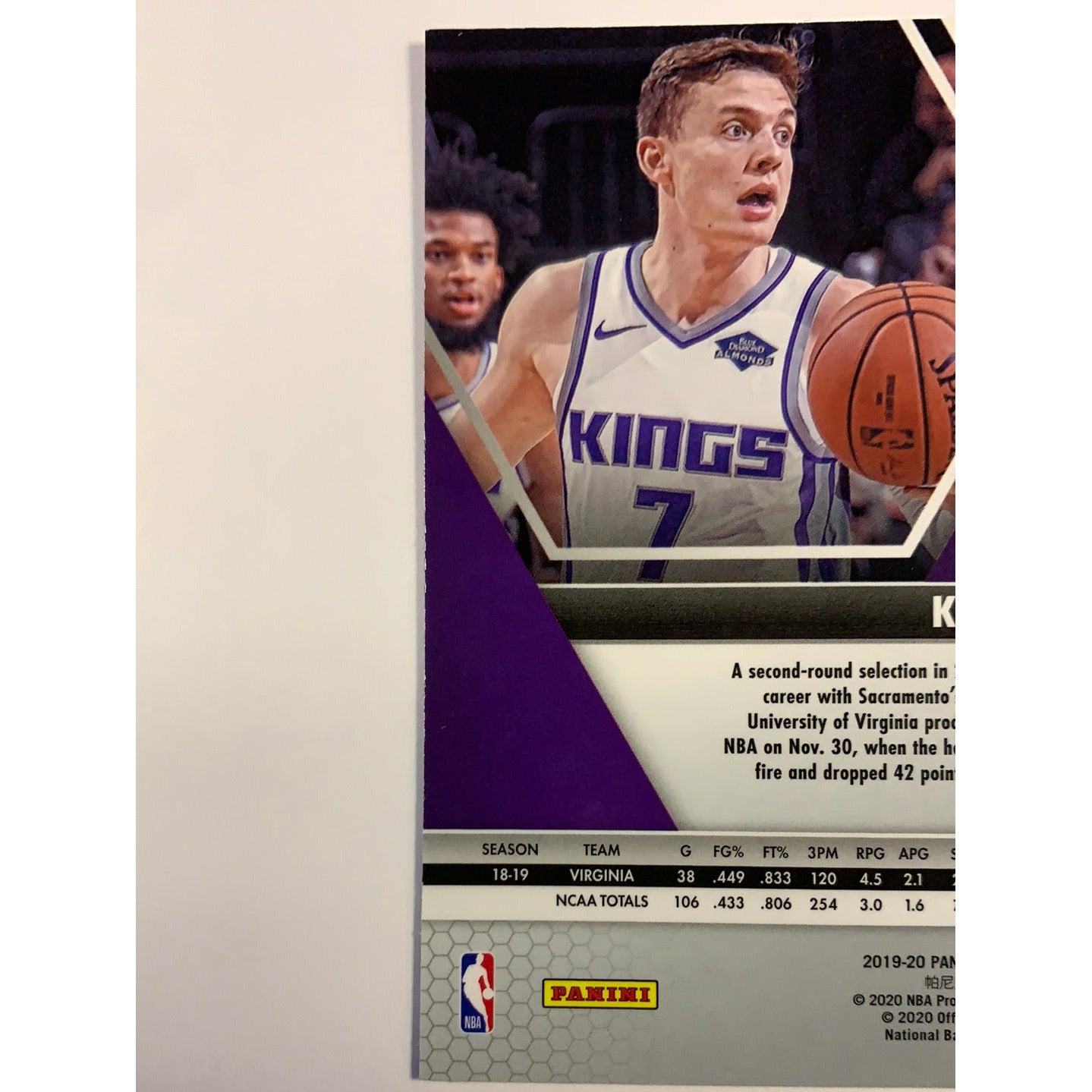 2019-20 Mosaic Kyle Guy Blue Reactive Prizm RC