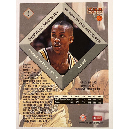 1996-97 Score Stephon Marbury Rookies