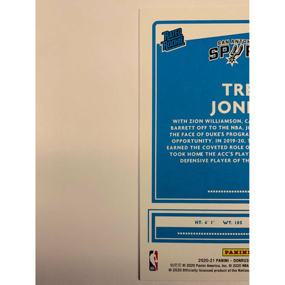 2020-21 Donruss Tre Jones Rated Rookie