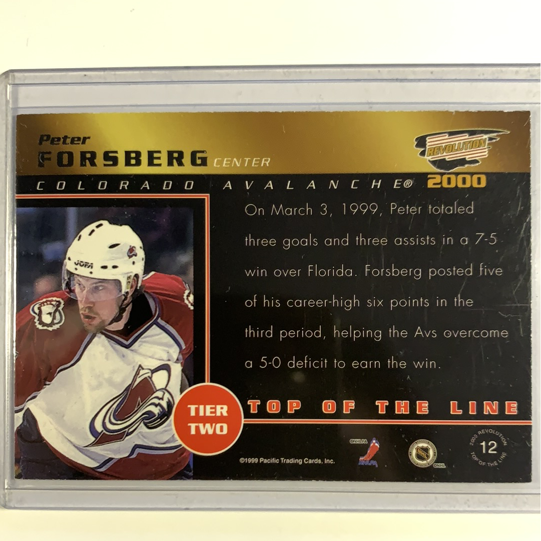  1999-00 Pacific Revolution Tier Two Peter Forsberg Top of the Line  Local Legends Cards & Collectibles