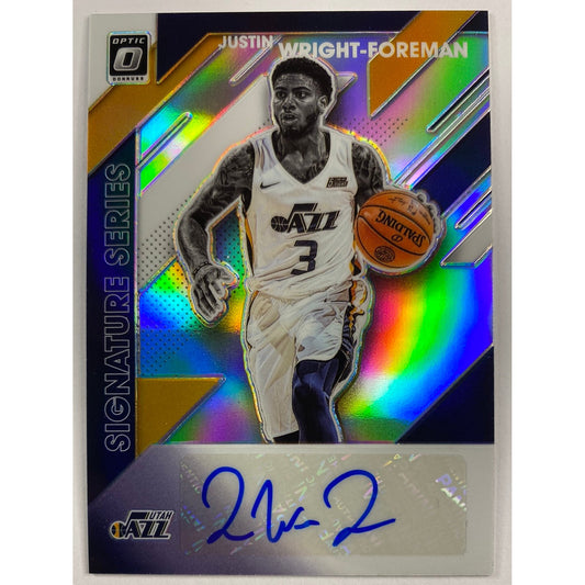 2019-20 Donruss Optic Justin Wright-Foreman Signature Series Holo Prizm