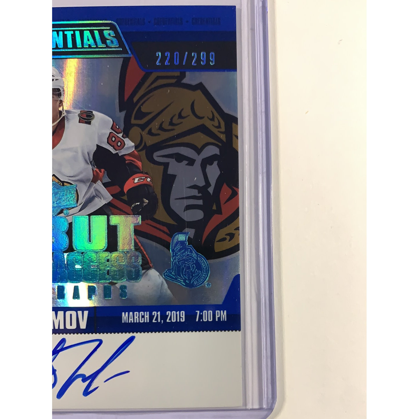  2019-20 Upper Deck Credentials Vitaly Abramov Debut Ticket Access Autographs Rookie Card  Local Legends Cards & Collectibles