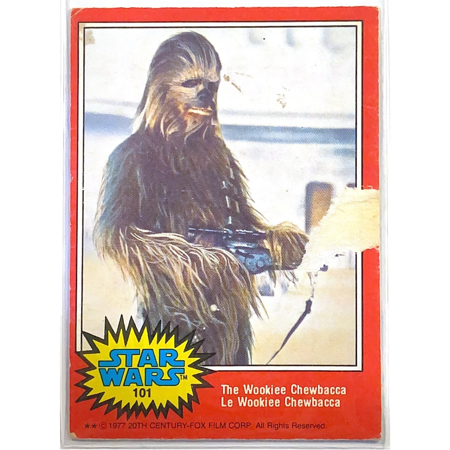  Damaged❗️1977 20th Century Fox Star Wars The Wookie Chewbacca Puzzle Back #101  Local Legends Cards & Collectibles