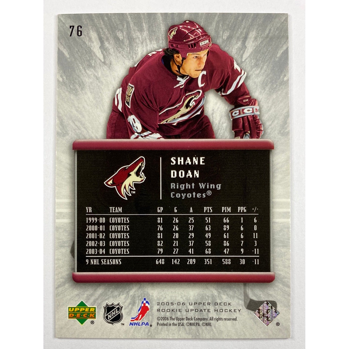 2005-06 Rookie Update Shane Doan