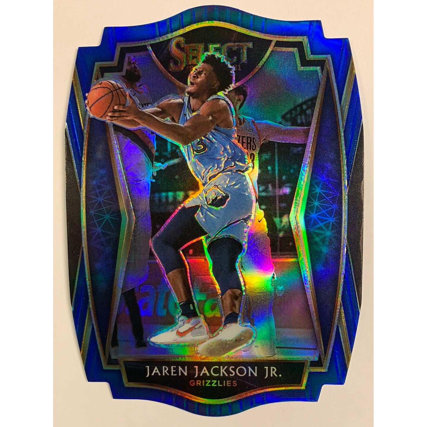2020-21 Select Jaren Jackson Jr Blue Prizm Die Cut /249