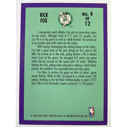  1992-93 Fleer Rick Fox Rookie Sensations  Local Legends Cards & Collectibles