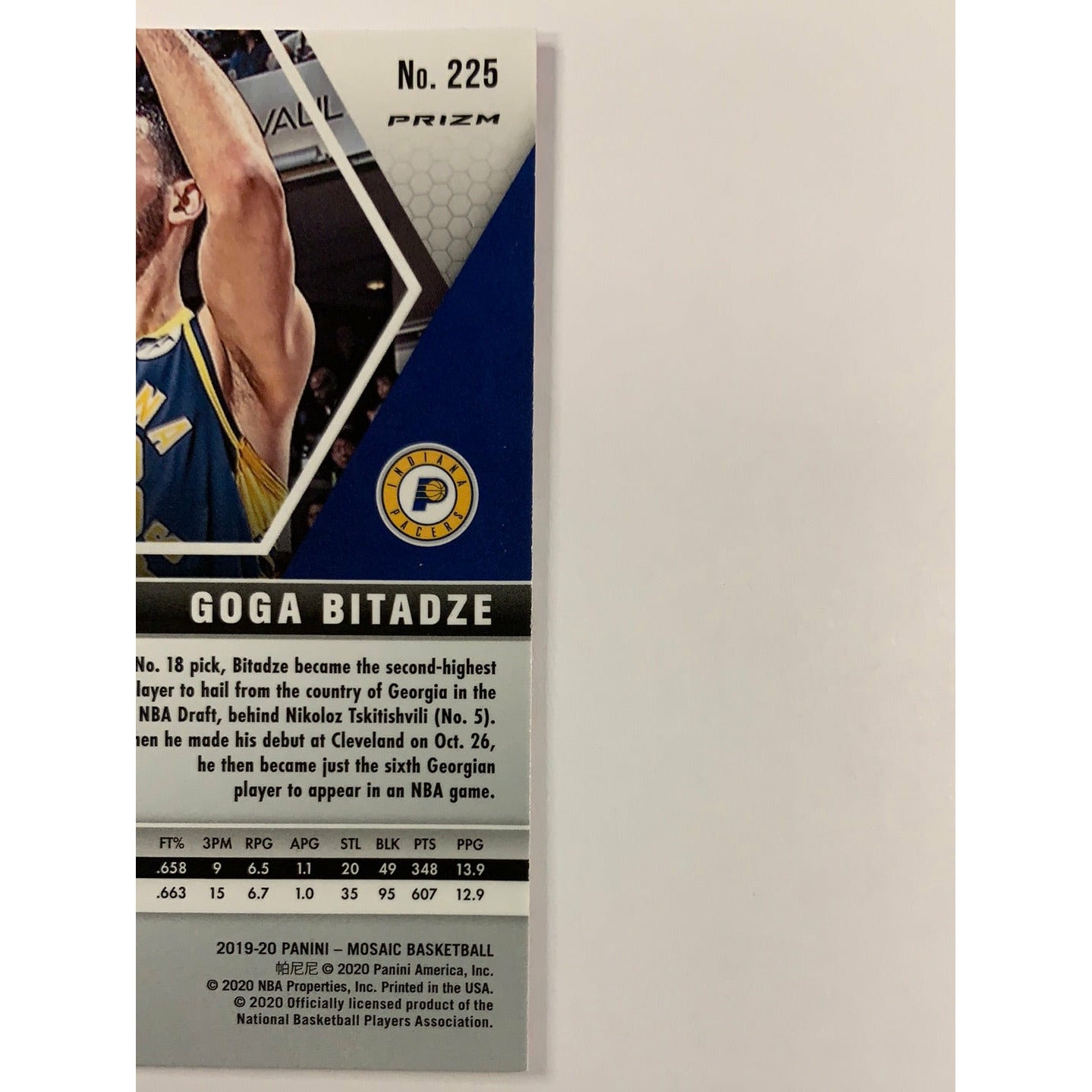 2019-20 Mosaic Goga Bitadze Pink Mosaic Prizm RC