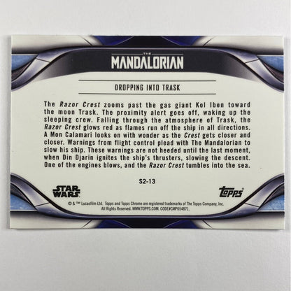 Topps Chrome The Mandalorian Dropping Into Trask Refractor