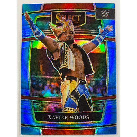 2022 Select Xavier Woods Blue Holo Prizm /299