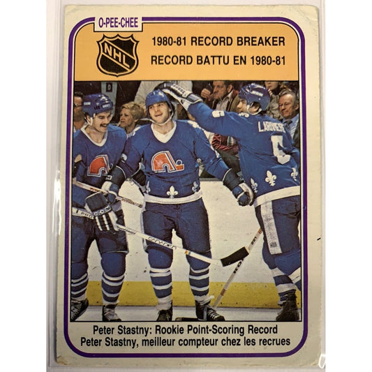  1981-82 O-Pee-Chee Peter Stastny Record Breakers  Local Legends Cards & Collectibles