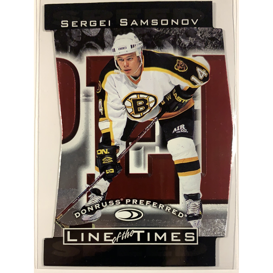  1998-99 Donruss Sergei Samsonov Line of the Times /2500  Local Legends Cards & Collectibles