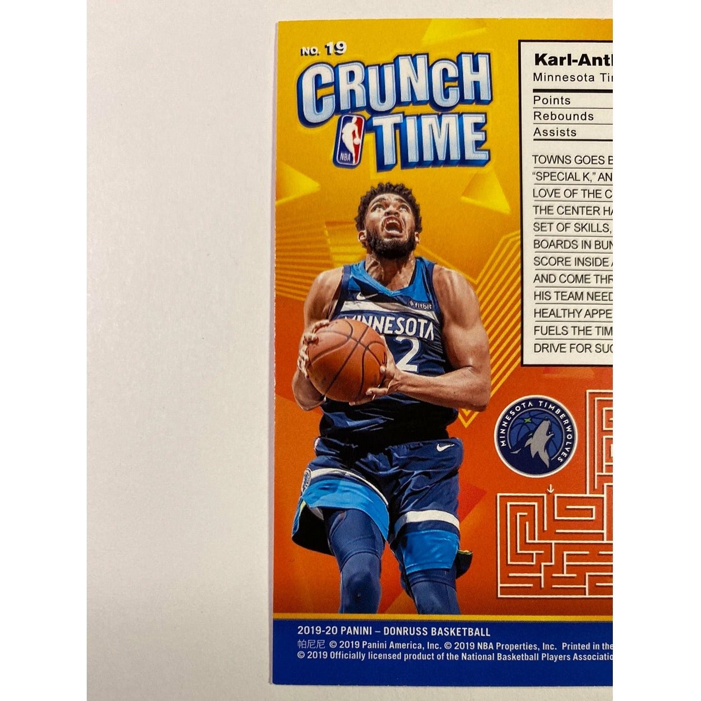  2019-20 Donruss Karl-Anthony Towns Crunch Time  Local Legends Cards & Collectibles