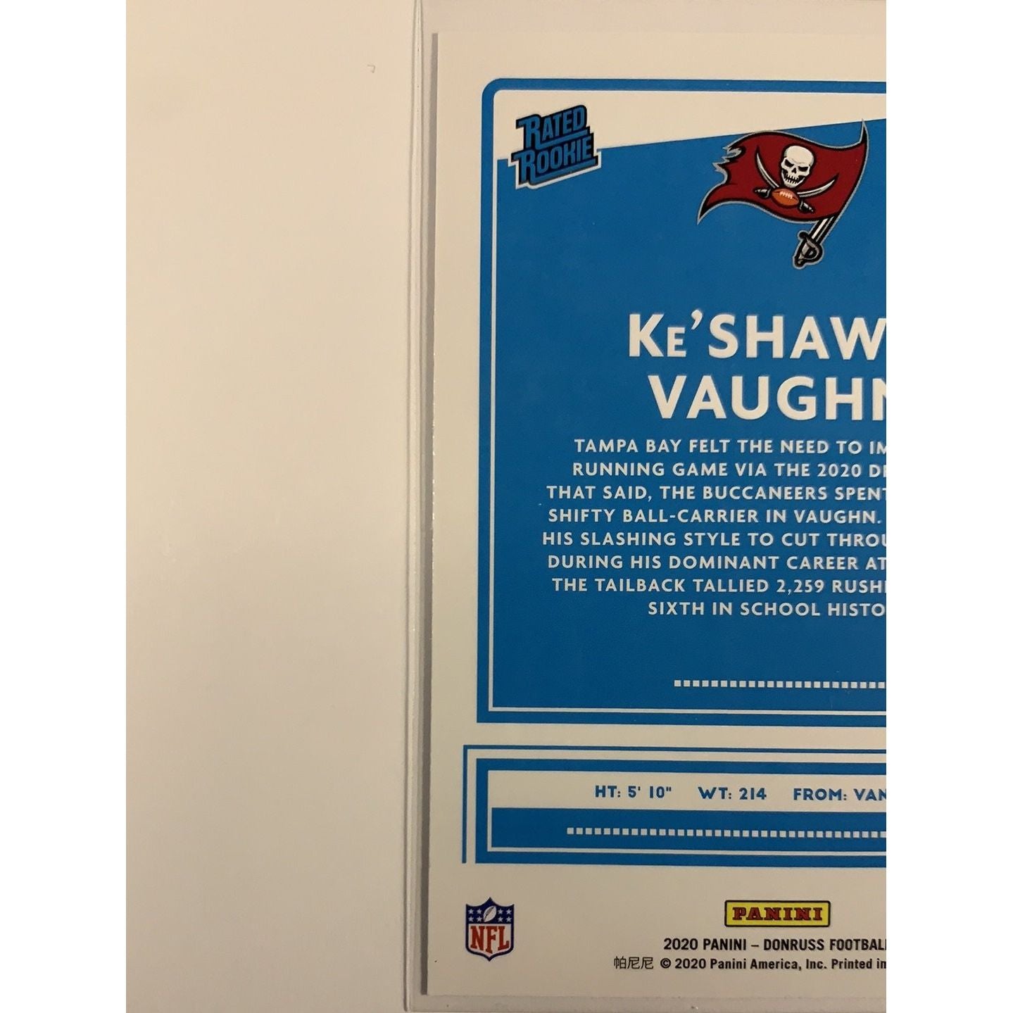  2020 Donruss Ke’Shawn Vaughn Blue Press Proof Rated Rookie  Local Legends Cards & Collectibles