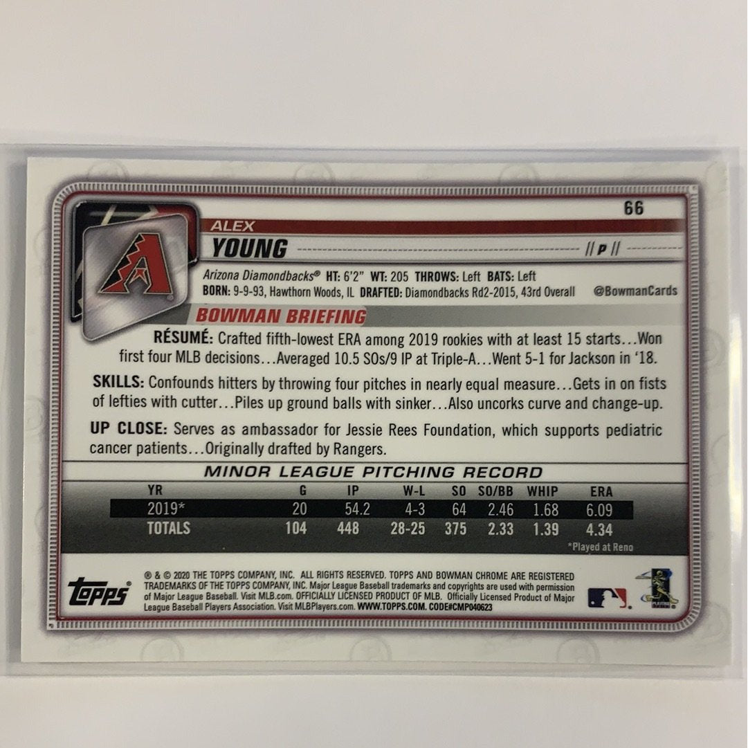  2020 Bowman Chrome Alex Young RC  Local Legends Cards & Collectibles