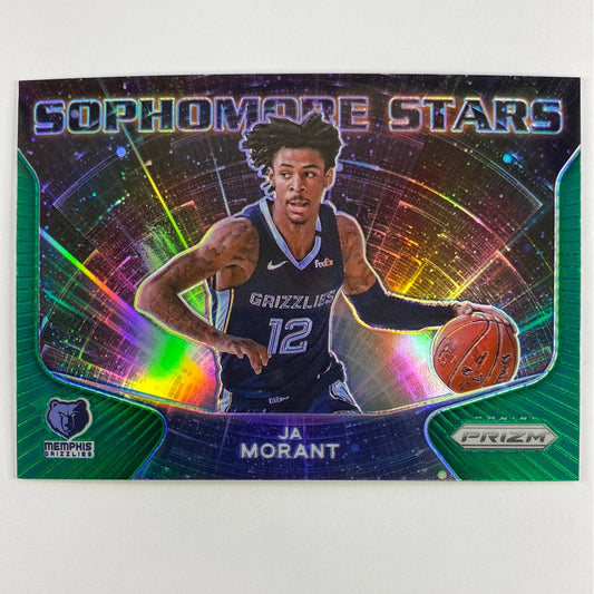 2020-21 Prizm Ja Morant Sophomore Stars Green Holo