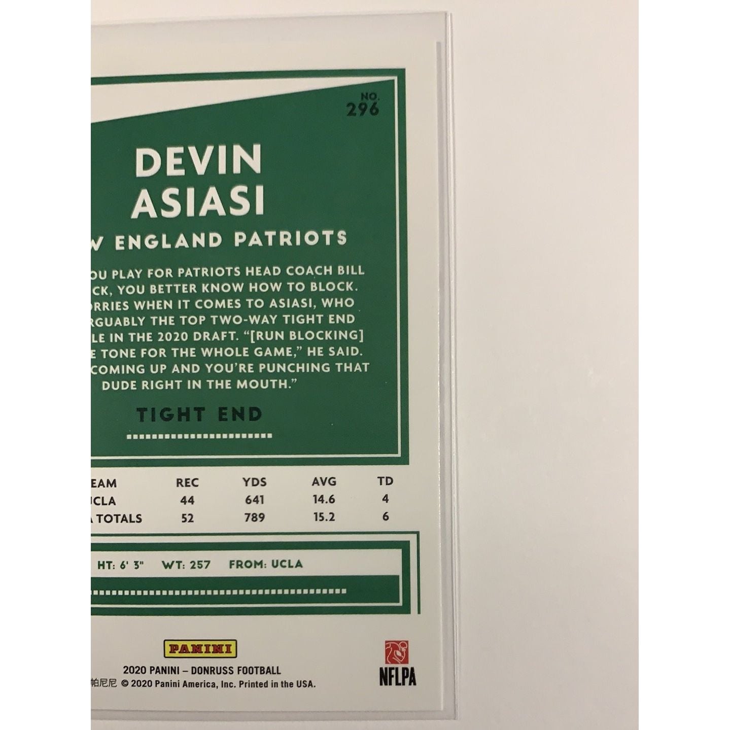  2020 Donruss Devin Asiasi RC  Local Legends Cards & Collectibles