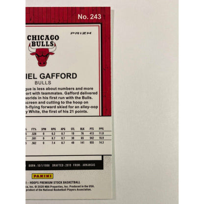 2019-20 Hoops Premium Stock Daniel Gafford Silver Holo Prizm RC