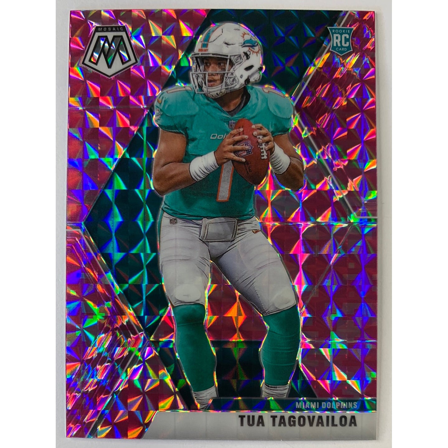 2020 Mosaic Tua Tagovailoa Pink Camo Prizm RC | Local Legends Cards & Collectibles