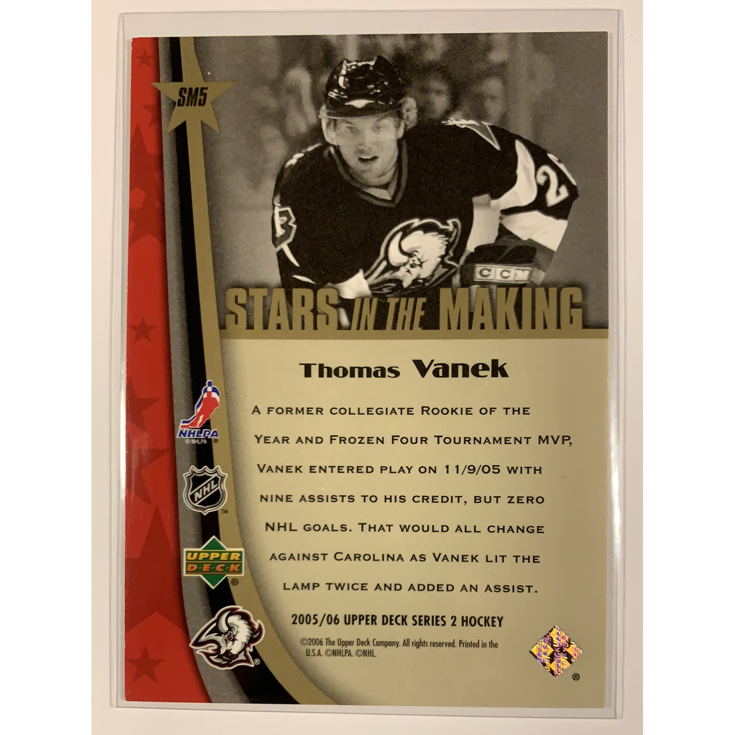  2005-06 Upper Deck Series 2 Thomas Vanek Stars in the Making  Local Legends Cards & Collectibles