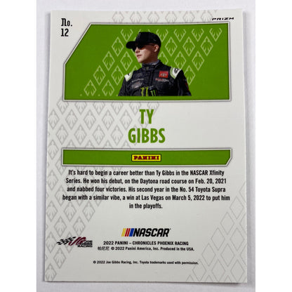 2022 Chronicles Phoenix Ty Gibbs Silver Holo Prizm