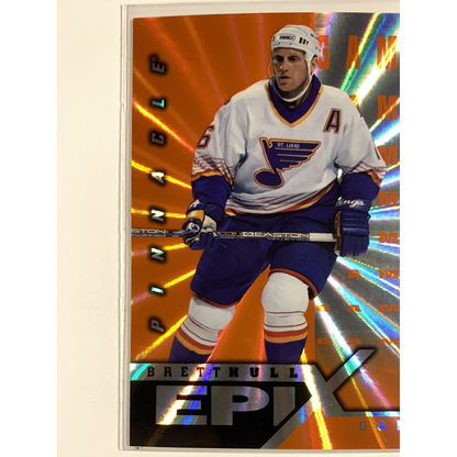  1997-98 Pinnacle Brett Hull Epix Orange Game  Local Legends Cards & Collectibles