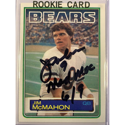  1983 Topps Jim McMahon Mad Mac /9 Hard Signed Rookie Card Auto  Local Legends Cards & Collectibles