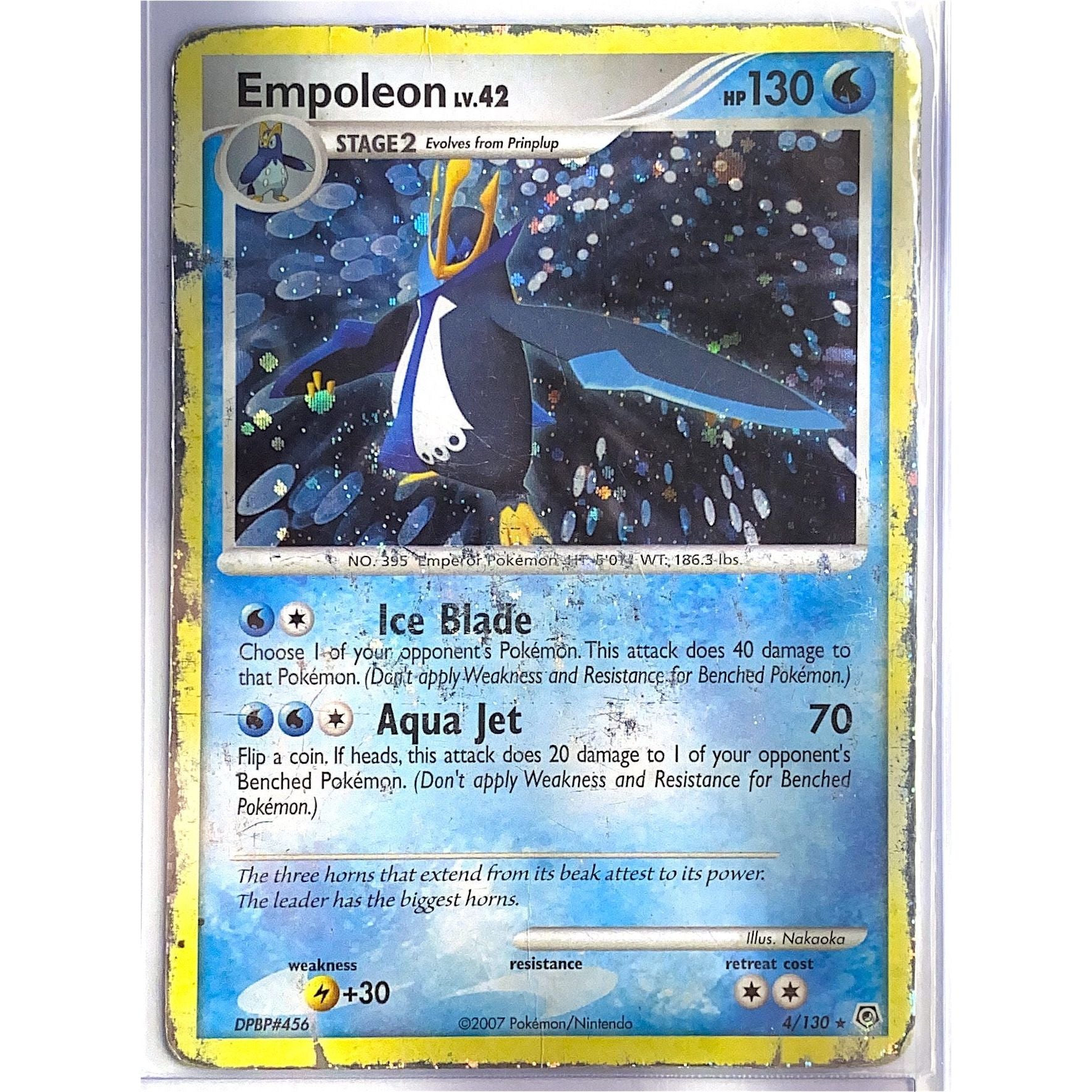  2007 Diamond & Pearl EMPOLEON Rare Holo 4/130 *HEAVY PLAY  Local Legends Cards & Collectibles