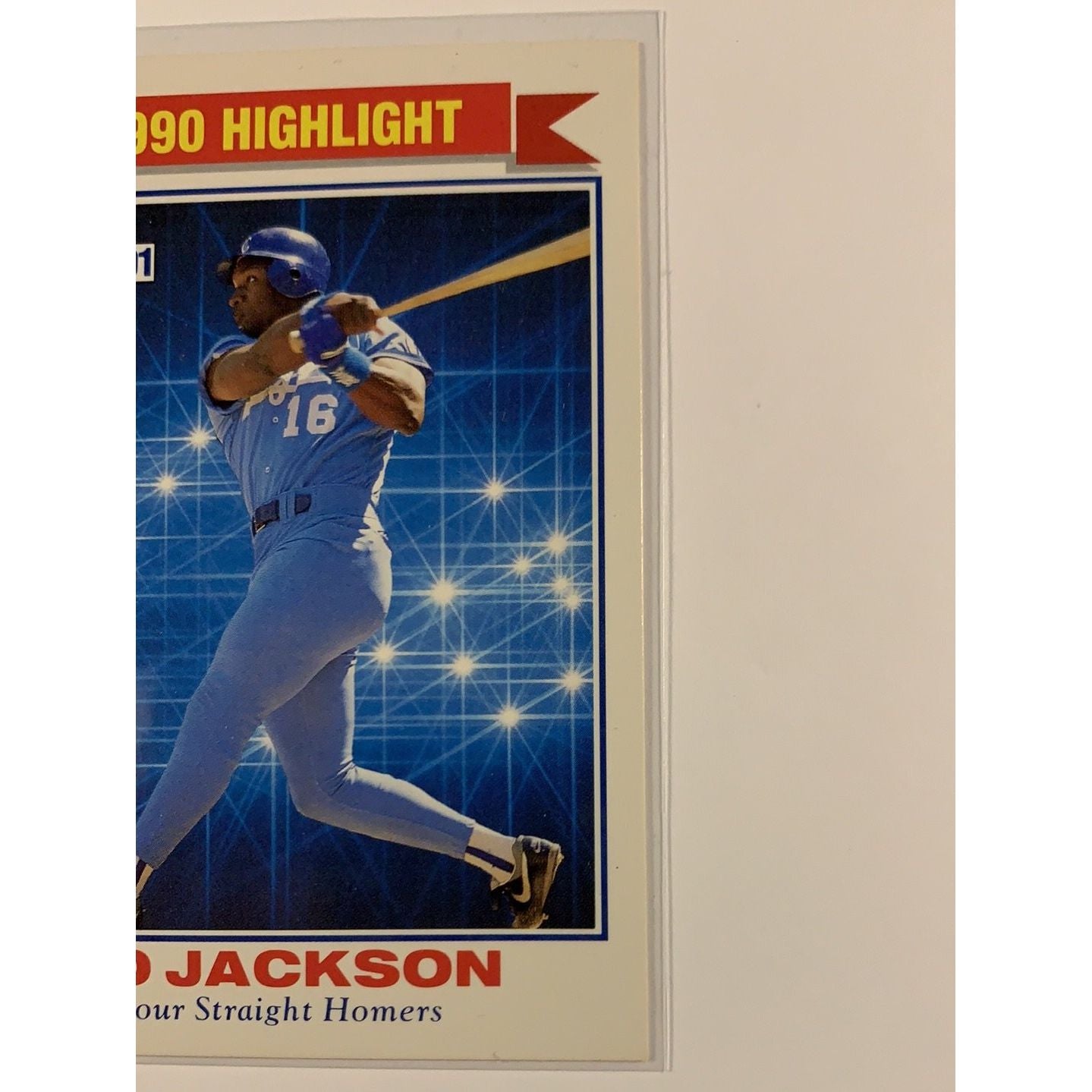  1991 Score Bo Jackson Four Straight Homers Highlight Card  Local Legends Cards & Collectibles