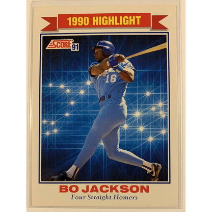  1991 Score Bo Jackson Four Straight Homers Highlight Card  Local Legends Cards & Collectibles