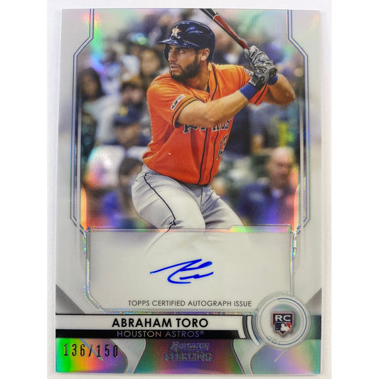 2020 Bowman Sterling Abraham Toro White Refractor Rc Auto /150