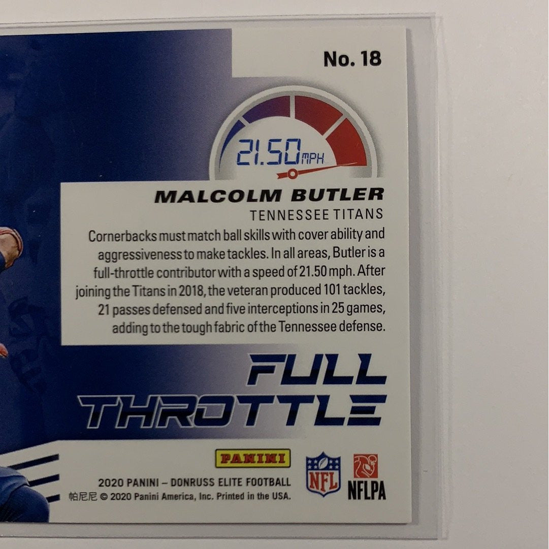  2020 Donruss Elite Malcolm Butler Full Throttle  Local Legends Cards & Collectibles